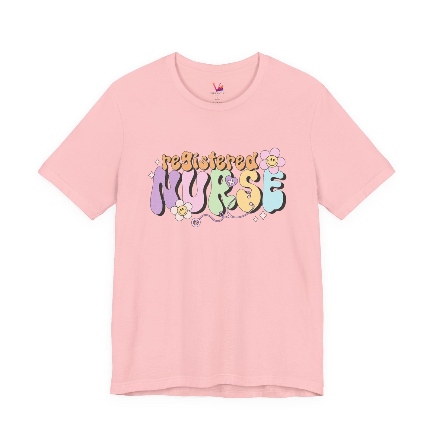 Registered Nurse Floral Retro Graphic Tee