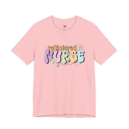 Registered Nurse Floral Retro Graphic Tee