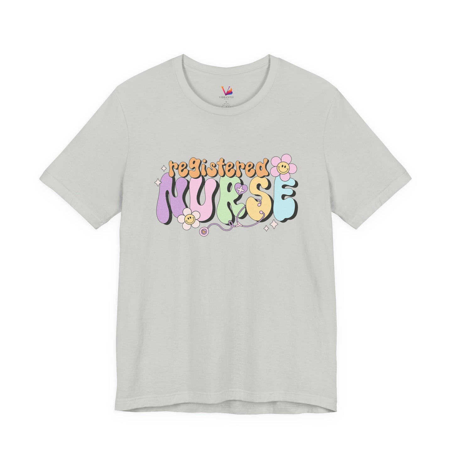 Registered Nurse Floral Retro Graphic Tee